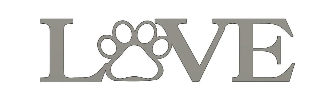 Love Paw Sign .dxf design